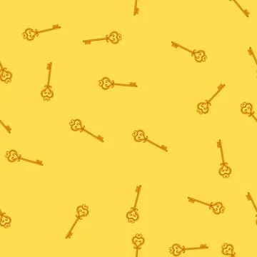 Seamless pattern secret key vintage cartoon vector Stock Illustration