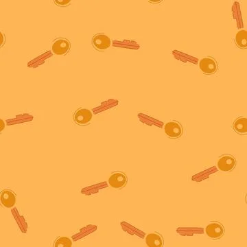Seamless pattern secure key cartoon vector Stock Illustration