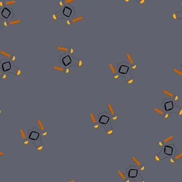 Seamless pattern secure pipe clamp cartoon vector Stock Illustration