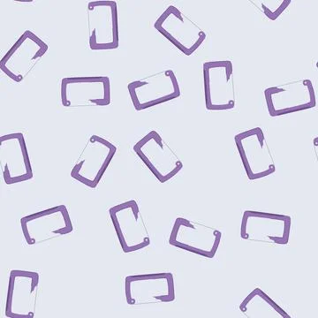 Seamless pattern security carabiner clip cartoon vector Illustrazione stock