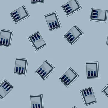 Seamless pattern security garage door cartoon vector 库存插图
