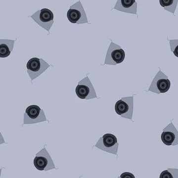 Seamless pattern security ip camera cartoon vector Stock Illustration