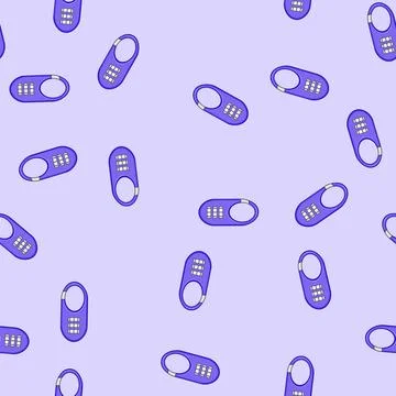 Seamless pattern security luggage lock cartoon vector Stockillustratie