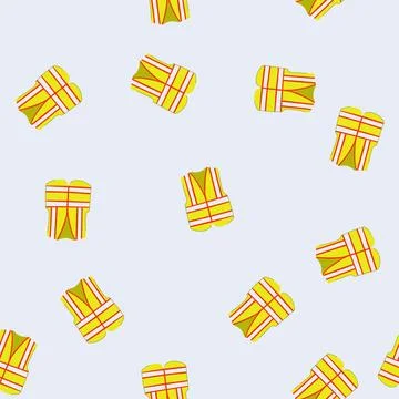 Seamless pattern security safety vest cartoon vector Stockillustratie