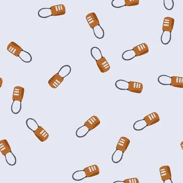 Seamless pattern security travel lock cartoon vector Stockillustratie