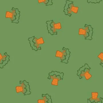 Seamless pattern seeds baobab tree cartoon vector Stock-Illustration