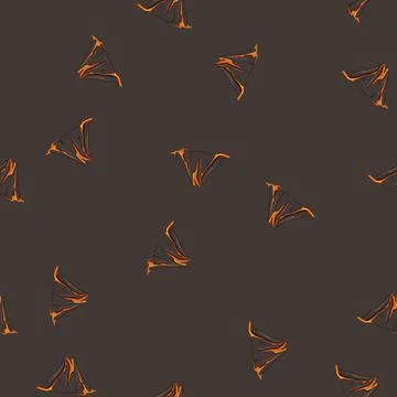 Seamless pattern seismic volcano eruption cartoon vector Stock Illustration