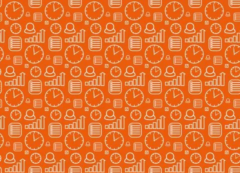 Seamless pattern of self discipline concept. Vector illustration flat design Stock Illustration