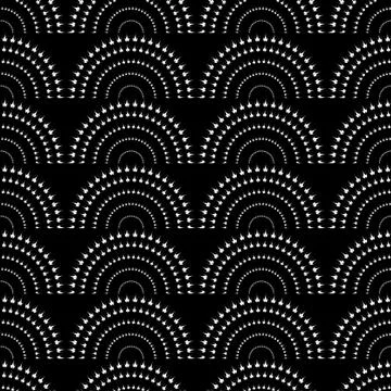 Seamless pattern with semicircles Stock Illustration