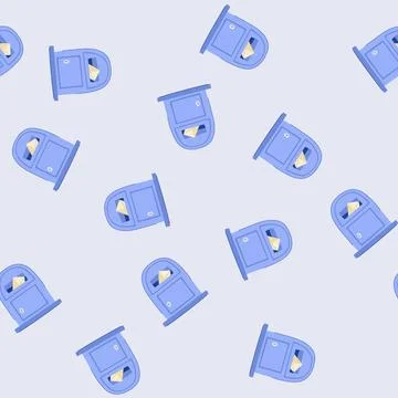 Seamless pattern send mailbox letter cartoon vector 库存插图