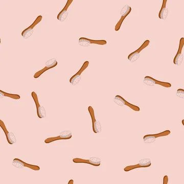 Seamless pattern sensitive soft baby brush cartoon vector Stock Illustration