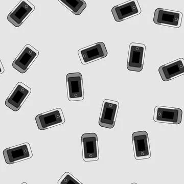 Seamless pattern sensor oxygen fingertip monitor cartoon vector Stock Illustration