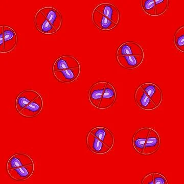 Seamless pattern septic anti bacteria cartoon vector Illustrazione stock