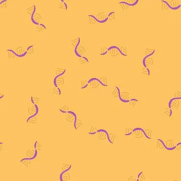 Seamless pattern sequence dna spiral cartoon vector Stock Illustration