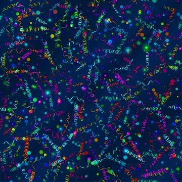 Seamless Pattern, Serpentine and Confetti Stock-Illustration
