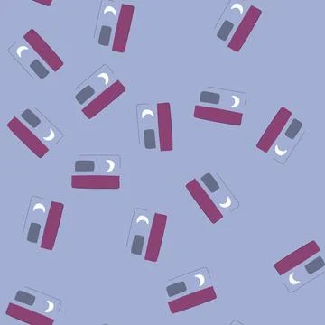 Seamless pattern serum night cream cartoon vector Illustrazione stock