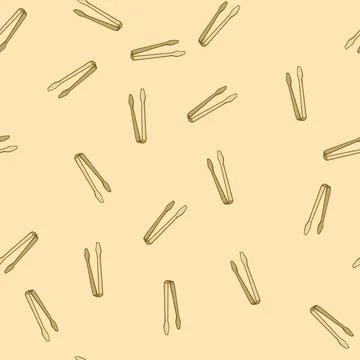 Seamless pattern serve sugar cube tongs cartoon vector Stockillustratie