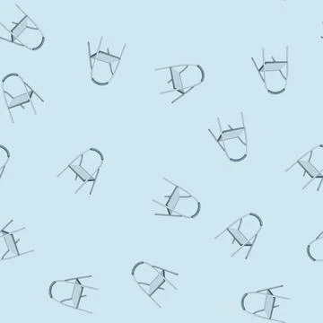 Seamless pattern service step ladder safety cartoon vector 스톡 일러스트