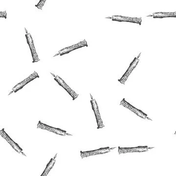 Seamless pattern set candle sketch hand drawn 库存插图