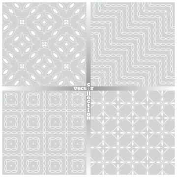 Seamless pattern set fe Illustration