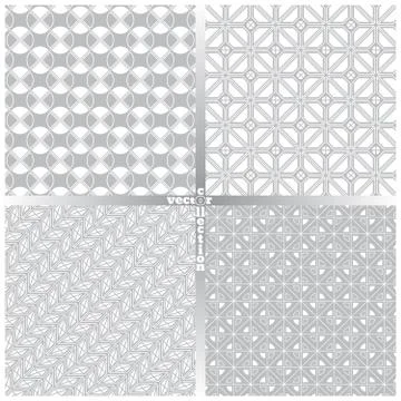 Seamless pattern set ff Stockillustratie