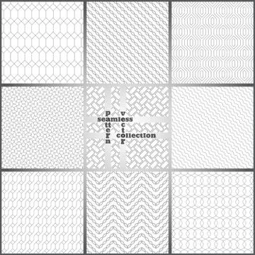 Seamless pattern set fs Stock Illustration