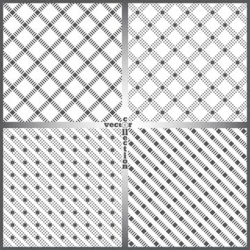 Seamless pattern set fs Stockillustratie