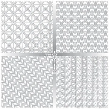 Seamless pattern set ft Stockillustratie