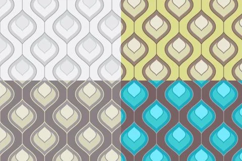 Seamless pattern set Stock Illustration