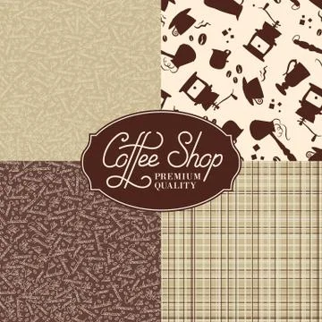 Seamless Pattern Set Stock Illustration