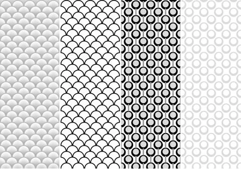 Seamless Pattern Set Stock Illustration