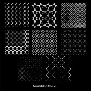Seamless pattern set Stock Illustration