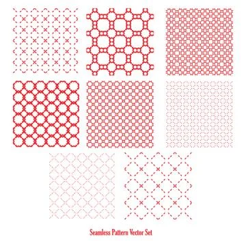 Seamless pattern set Stock Illustration