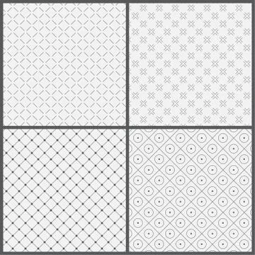 Seamless pattern set Illustrazione stock