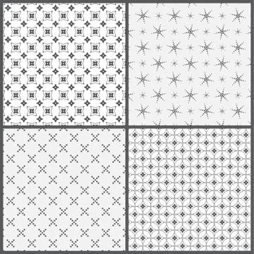 Seamless pattern set Stockillustratie