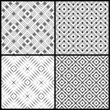Seamless pattern set Stock Illustration