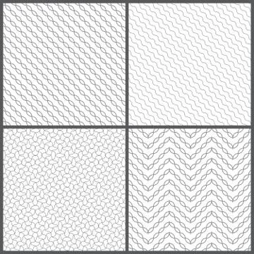 Seamless pattern set Stockillustratie