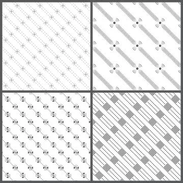 Seamless pattern set 스톡 일러스트