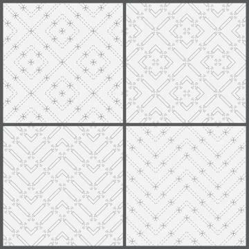 Seamless pattern set イラスト素材