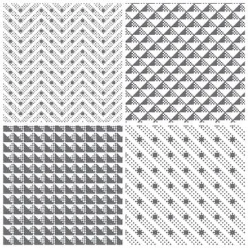 Seamless pattern set Illustrazione stock