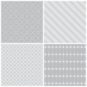 Seamless pattern set Stock Illustration