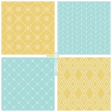 Seamless pattern set Stock Illustration