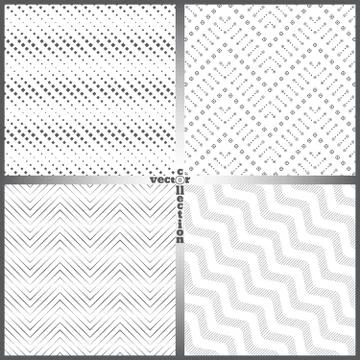 Seamless pattern set Stock Illustration