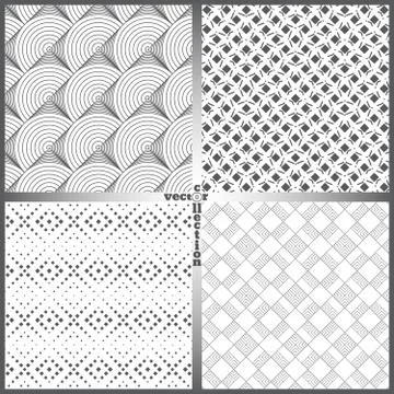 Seamless pattern set Illustration