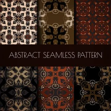 Seamless pattern set Stock Illustration