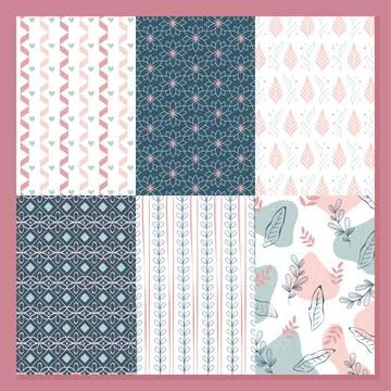 Seamless pattern set 库存插图