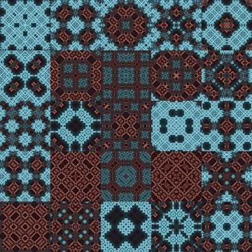 Seamless pattern set. Many patterns. Squares texture and background Illustrazione stock
