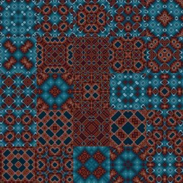 Seamless pattern set. Many patterns. Squares texture and background Stock Illustration