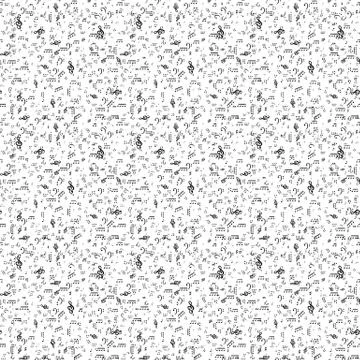 Seamless pattern from Set of musical notes and Treble clef. Vect Illustrazione stock