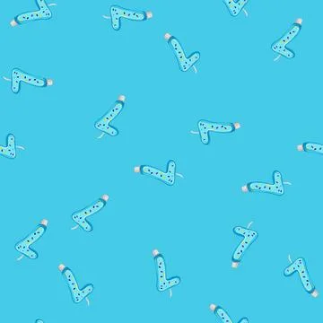 Seamless pattern seven anniversary birthday number candle cartoon vector Stock Illustration